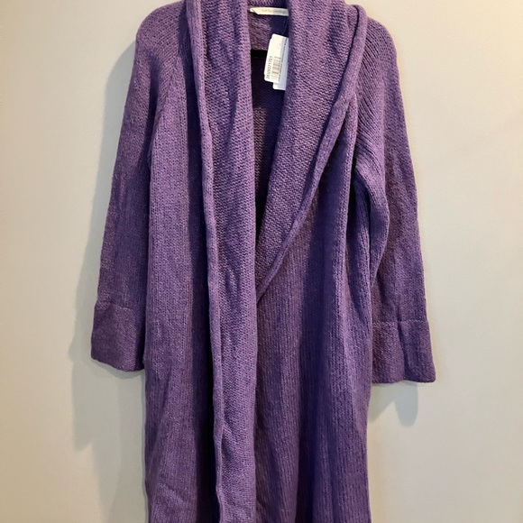 Soft Surroundings Ambrosia cardigan palace purple - Picture 2 of 7